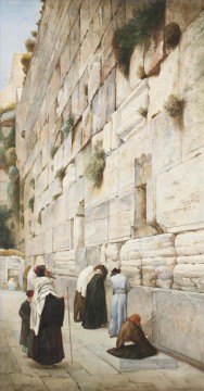  bauern - WESTERN WESTERN WALL JERUSALEM Aquarell Gustav Bauernfeind Orientalist Jewish